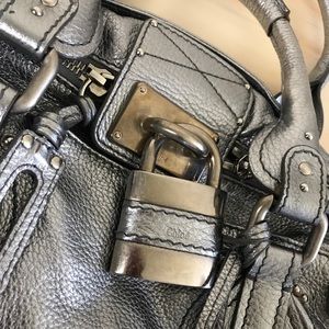 Silver Chloe Locket Satchel